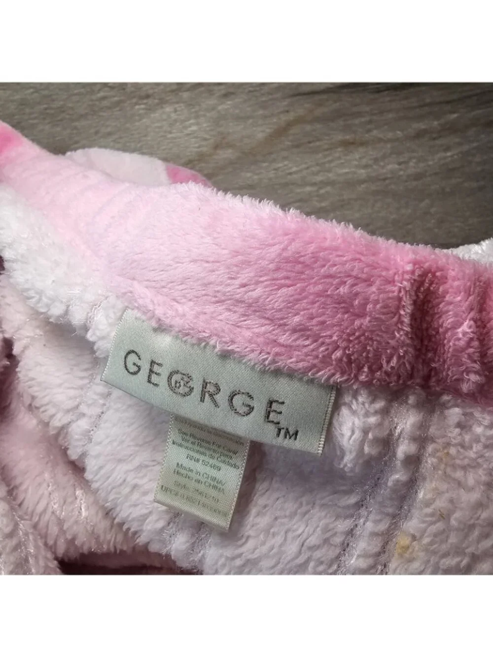 VTG George Baby Girl Blanket Pink Brown Circles Plush Y2K‎ 2000s Walmart